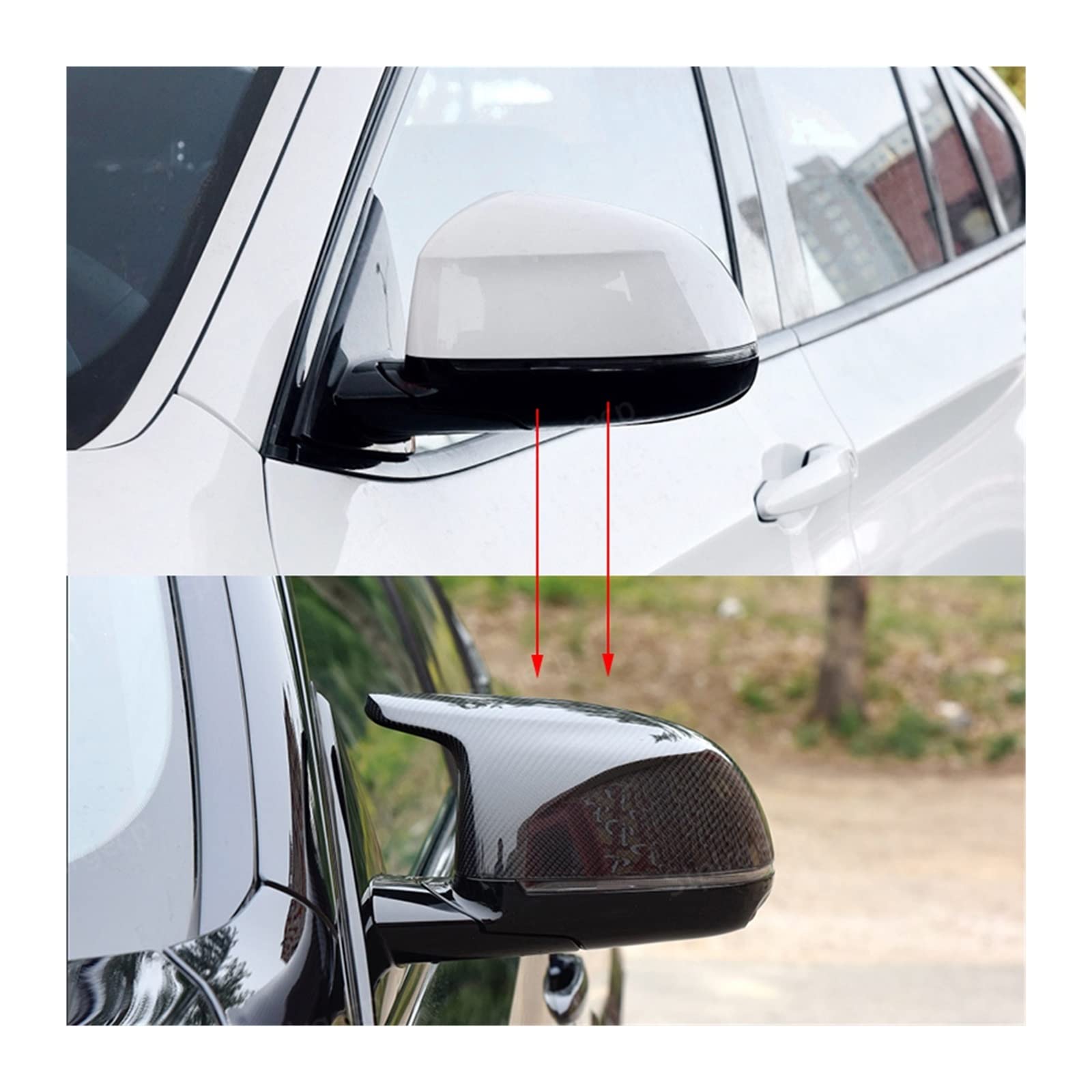 Cache Rétroviseur Fibre De Carbone Noir Pour BMW F25 X3 F26 X4 F15 X5 F16 X6 2014-2018