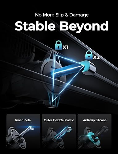 Miniatura 6 de LISEN Cargador de coche MagSafe para iPhone de 15 W, cargador de coche inalámbrico para iPhone, soporte magnético para teléfono, soporte para