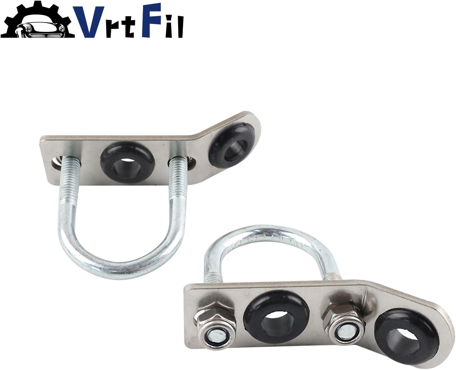 1 Pair Stainless Steel Traction Bar Radiator Relocation Brackets Compatible with Honda Civic EG/EK/EF, Integra DC2, CRX Si