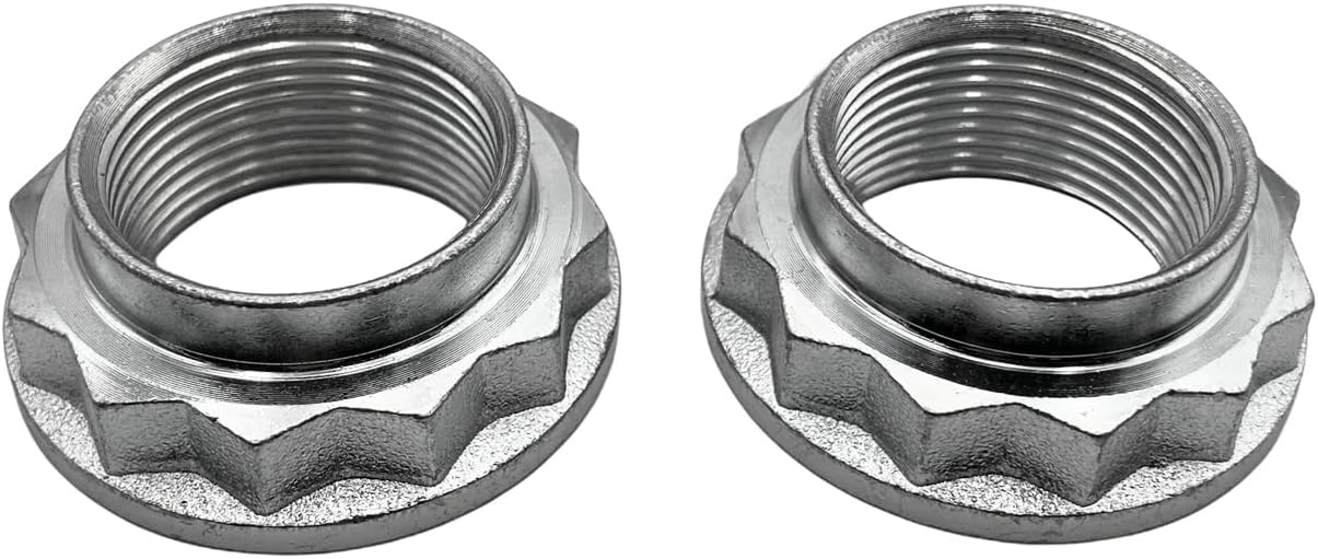 2PCS Axle Shaft Spindle Nuts for BMW 135i 328i 335i X3 X5 Range Rover RUH100030 M27x1.5 - Rust-Resistant Steel