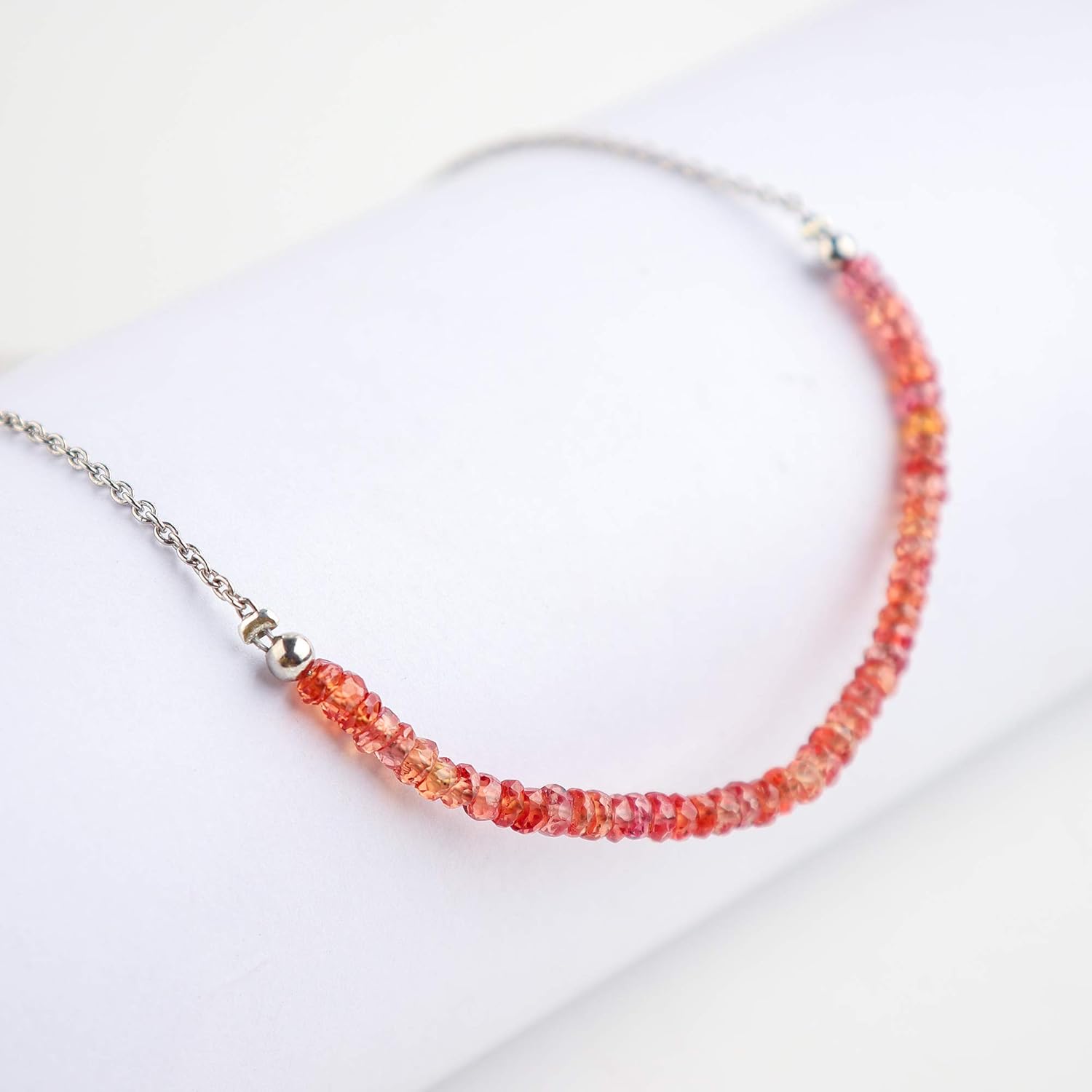 Natural Gemstone Dainty Pendant Necklace for Women Handmade Crystal Jewelry 925 Sterling Silver 18 Inch Chain Healing Chakra Christmas Birthday Gift for Her - Image 2