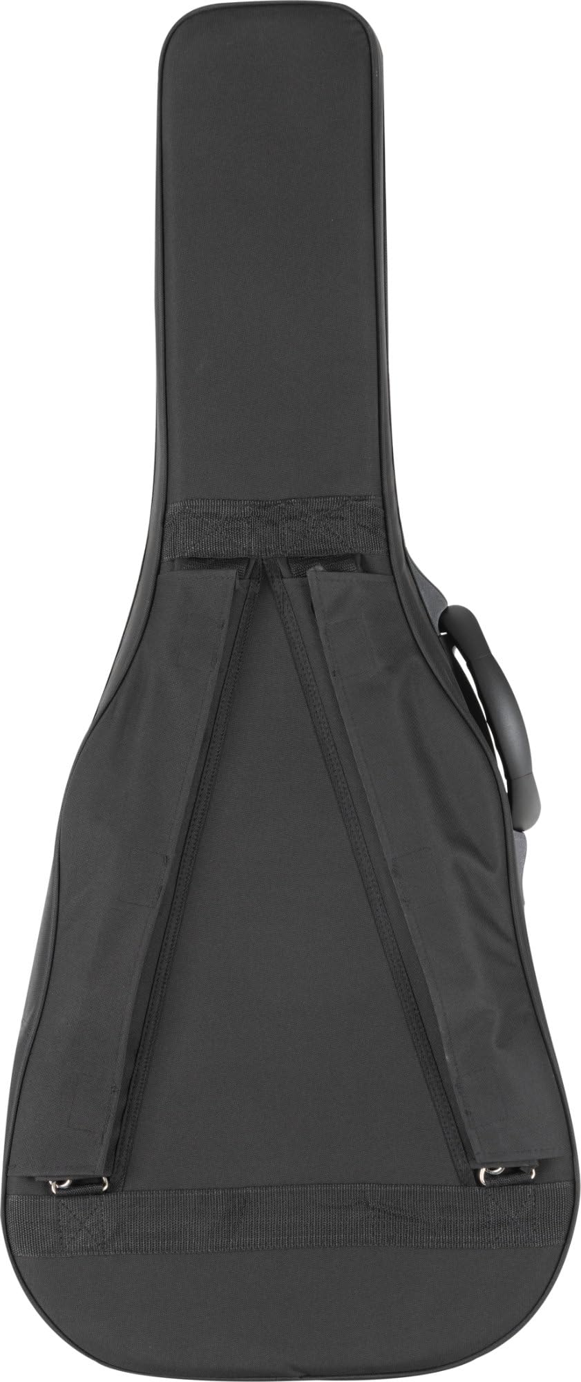 Rocktile WGSC-4122BK Housse Souple épaisse et rembourrée pour Guitare Western, Support Manche réglable, 3 Grandes Poches extérieures, Harnais Sac à Dos, Couleur Noire.