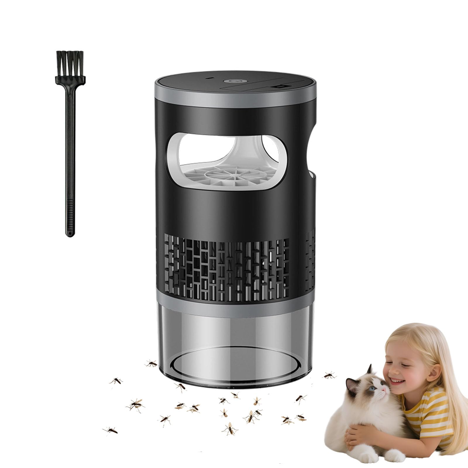 Inhalation Mosquito Killer, 2026 New UV Mosquito Killer Lamp for Home Camping Patio, Ultra-quiet 360° Protection & Durable Build, Chemical-Free Insect Trap for Kids and Pets (Battery)