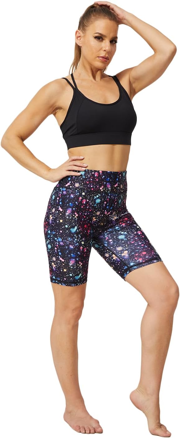 Women's Yoga Pants Capri Leggings for Women Compression Leggings Colorful Patterned Tummy Control Workout Leggings
