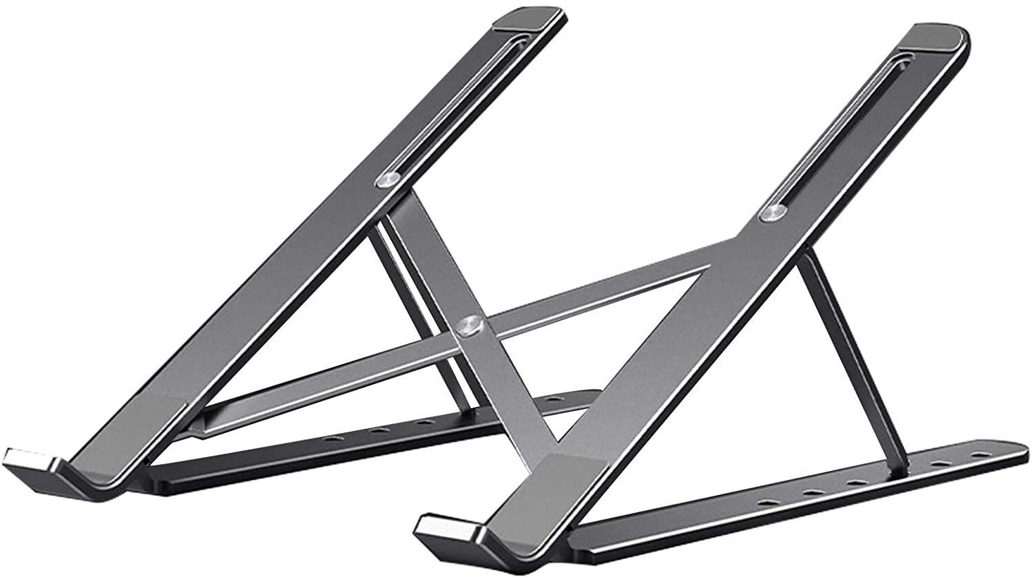 Supporto per Laptop Supporto per Computer, Supporto for Laptop for scrivania, Supporto for Computer Portatile reclinabile con 6 Angoli di Altezza in Lega di Alluminio for Laptop(Grijs)