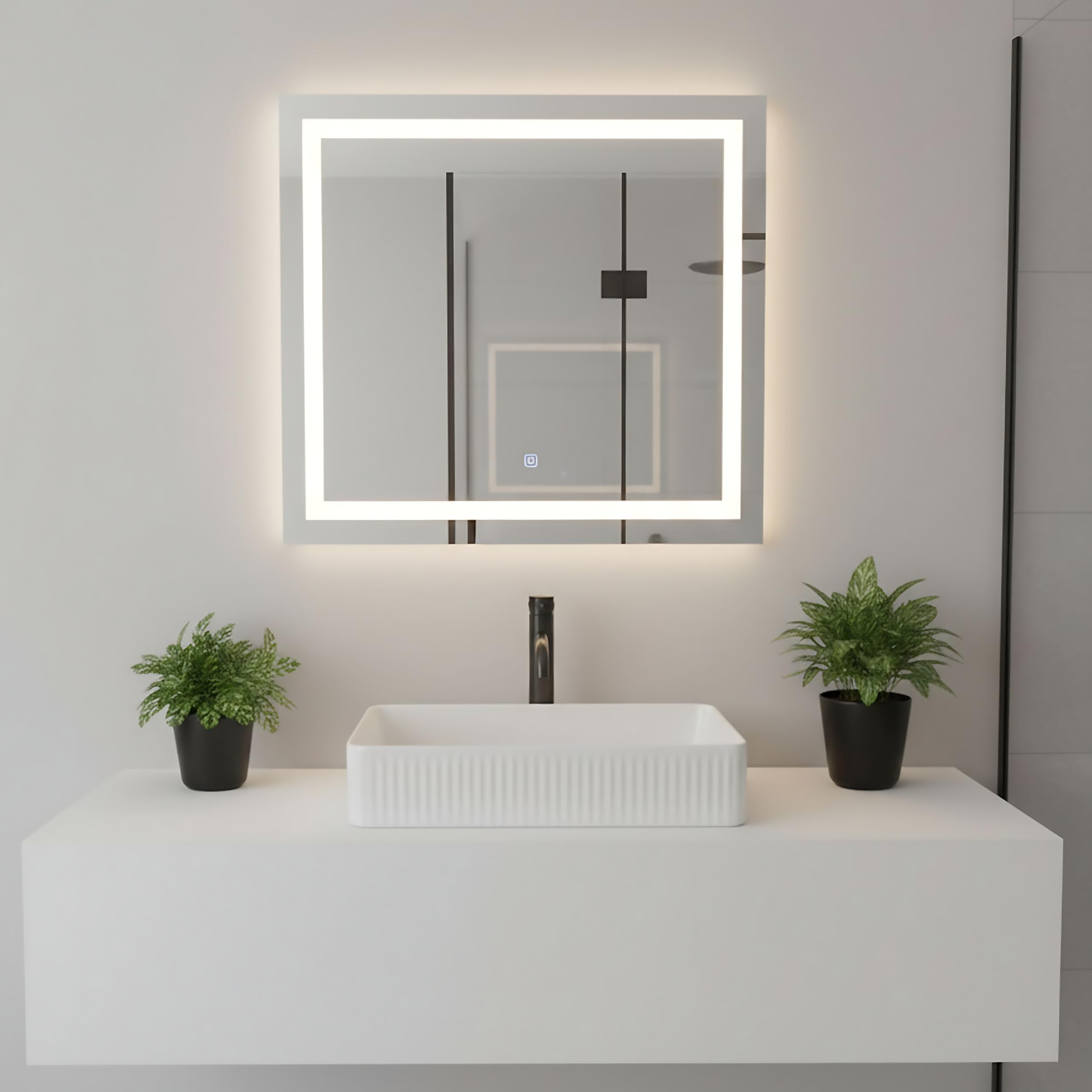 Lavabo Sobre Encimera Rea Fiorella Blanco