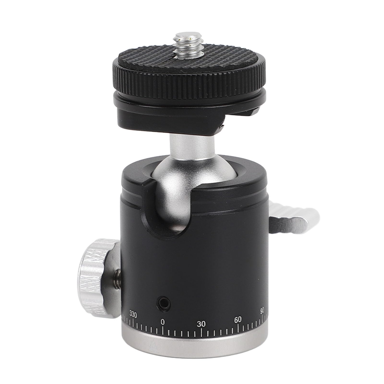 Mini Testa a Sfera, Testa a Sfera Panoramica Girevole a 360 Gradi per Treppiede per Fotocamera con Attacco per Slitta Fredda con Vite da 1/4 di Pollice, Carico 3 Kg, per