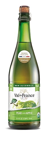 Miniatura 10 de Val de France, Jugo espumoso sin alcohol, reducido en calorías, orgánico y OU Kosher (melocotón), 25.4 onzas líquidas (paquete de 4)