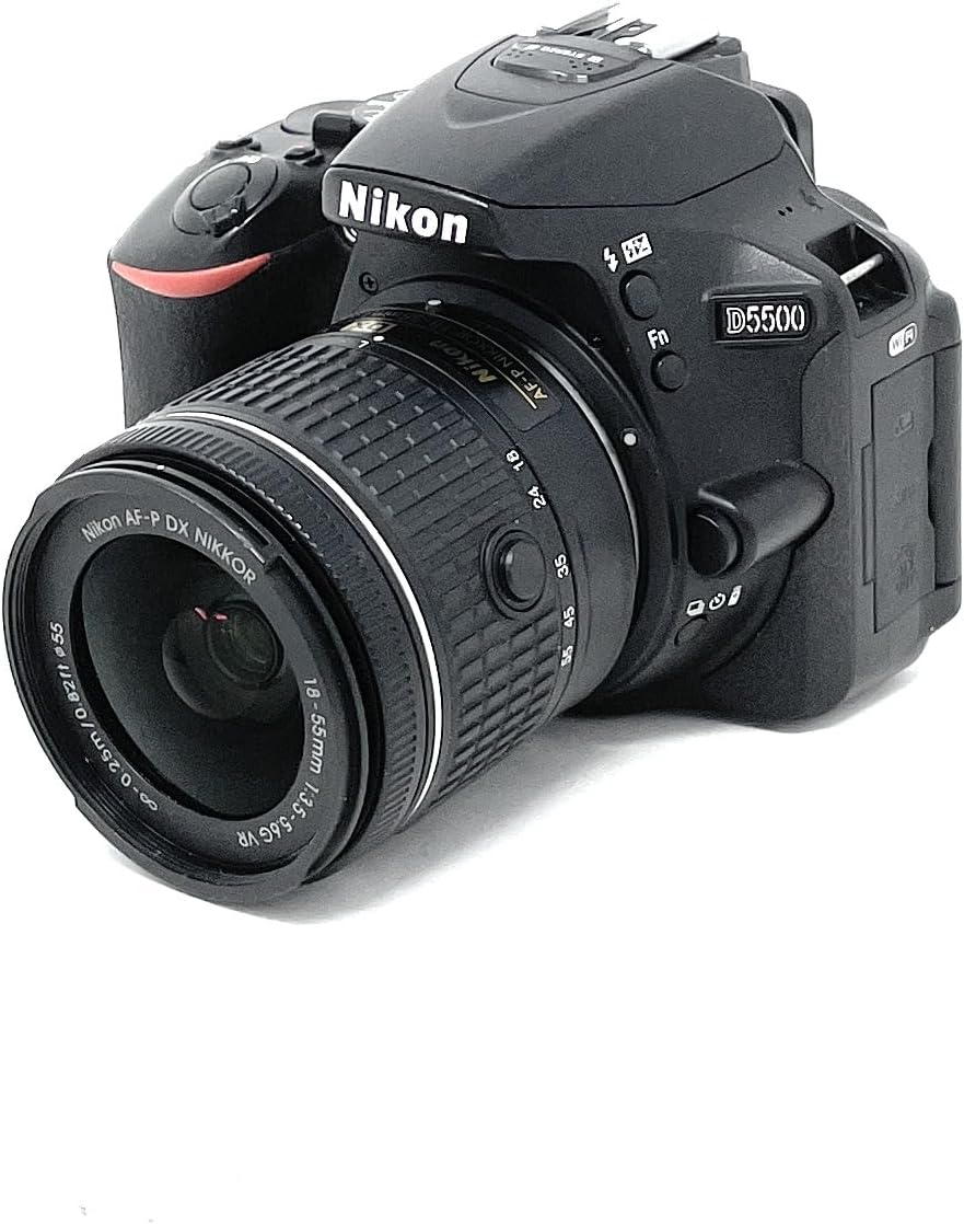 Nikon D5500 Digital SLR Camera - Black (24.2 MP, AF-P 18-55mm VR Lens Kit) 3-Inch LCD Screen - International Version (No Warranty)