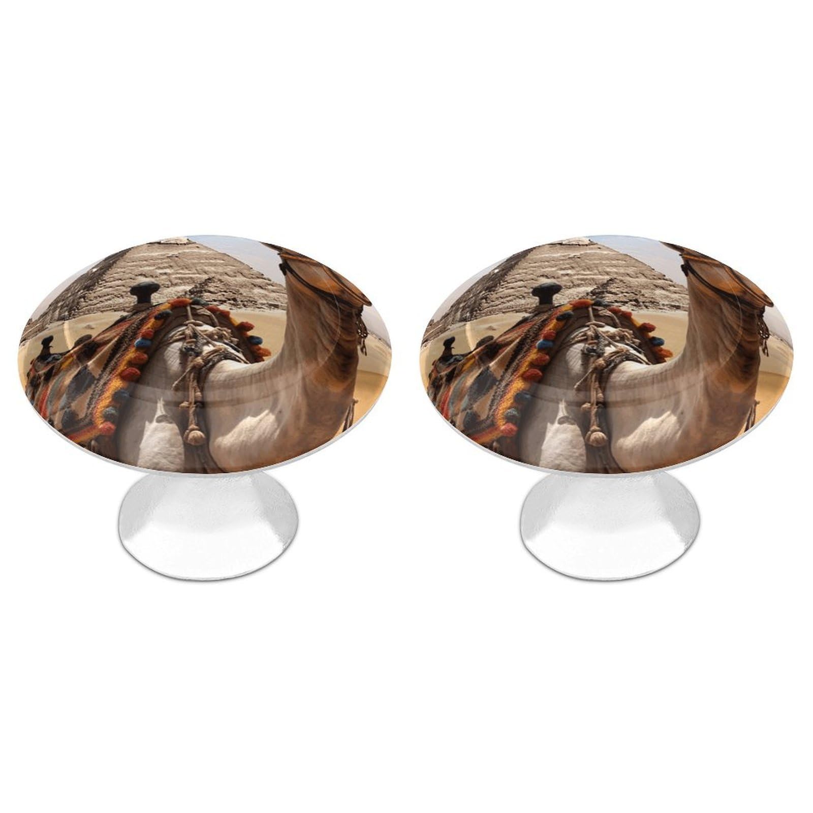 Vstadank Style Pyramid Camel Drawer Pulls Sturdy Stainless Steel Door Handle Round Cabinet Knobs Fashion Dresser Drawer Knobs Door Pulls Exquisite Cabinet Handles Furniture Pull 2Pcs