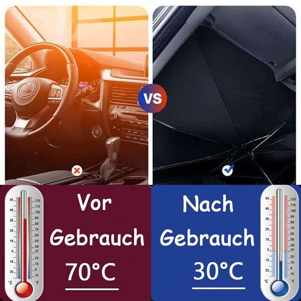 Pare Soleil Voiture, Pare Brise Soleil Pare Brise Universelle Pare Soleils Voiture Pare Soleil Pliable Avant Anti Uv Convient A La Plupart Des Vehicules 150 X 70 Cm 72876865