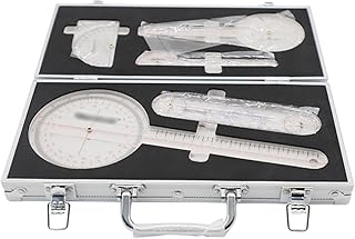 NICHOY Knee Flexion Joint Motion Testing Kit,Degree Medical Goniometer,Orthopedics Joint ROM Protractor,Medical Spinal Ruler 180/360 Degree Measuring Tool(P)