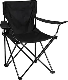 Cadeira de Camping Dobrável com Porta-Copos – Leve, Compacta e Portátil para Praia, Pesca e Viagens