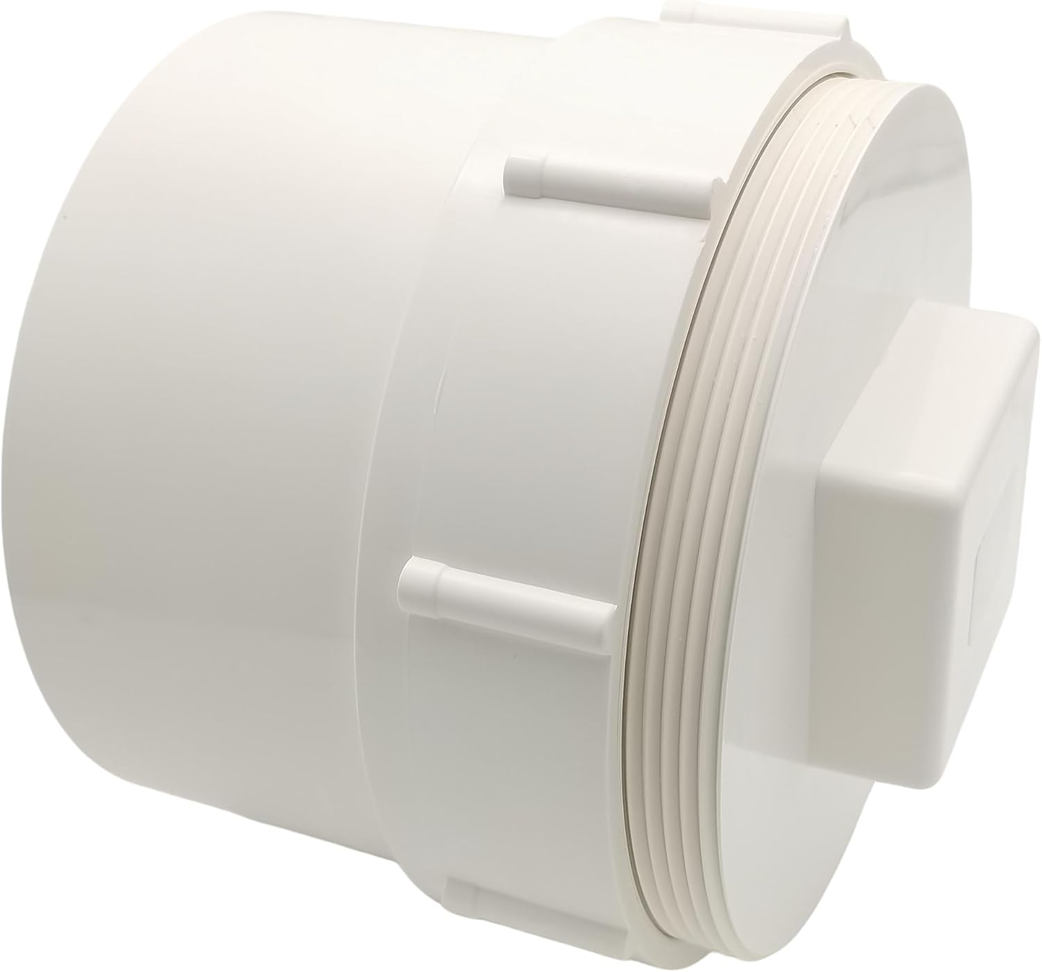 6 Inch Sewer Cleanout Cap with Plug Pipe Fitting,PVC Cap for Garden, RV and More Drainage Piping Systems, PVC DWV Flush Sewer Cleanout Cover and Coupling Adapter