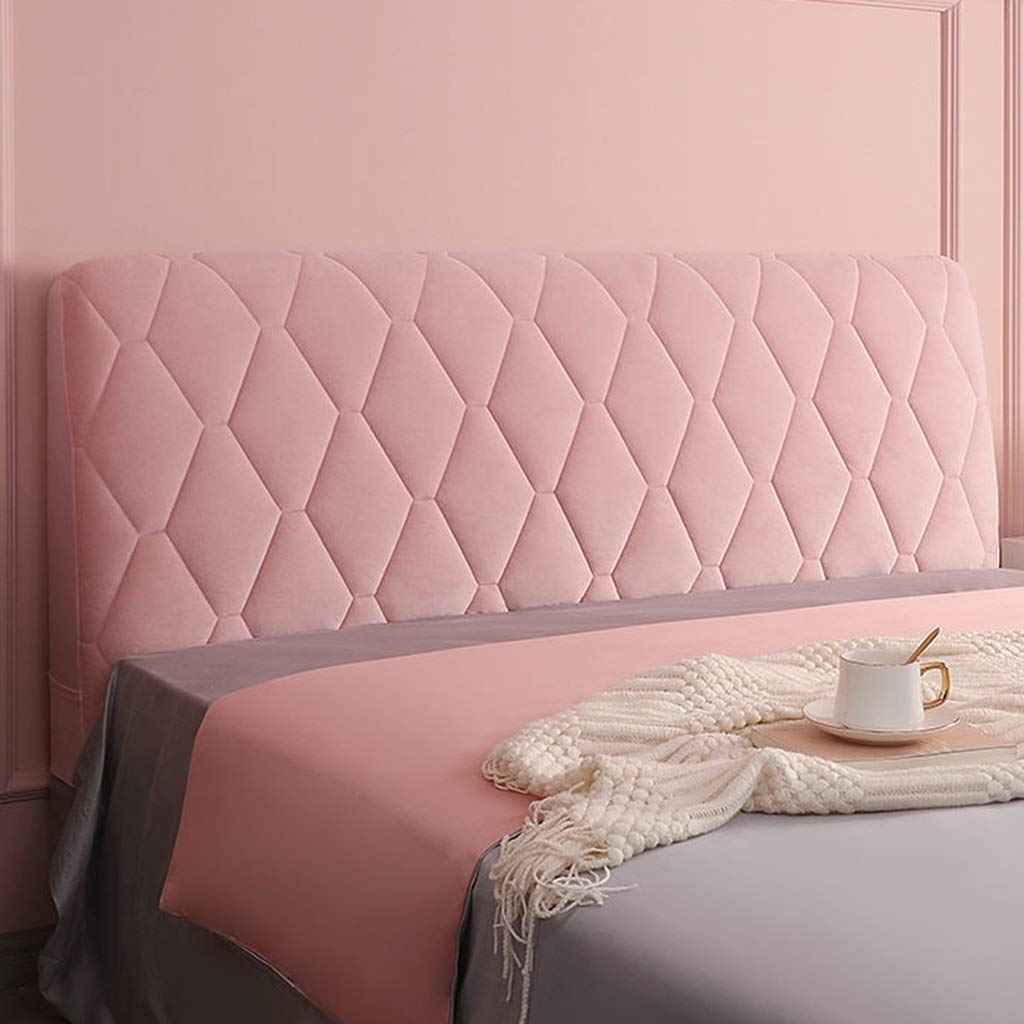 Headboard Slipcover for Twin, Queen, Full, California King Size Beds - Padded Velvet Dustproof Stretch Bed Head Covers