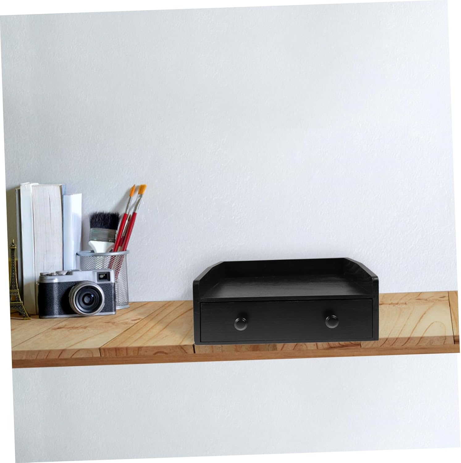 Tabletop Storage Cabinet Wooden Drawer Organizer Tea Bag Holder Box Space-saving Design Office Kitchen Essential