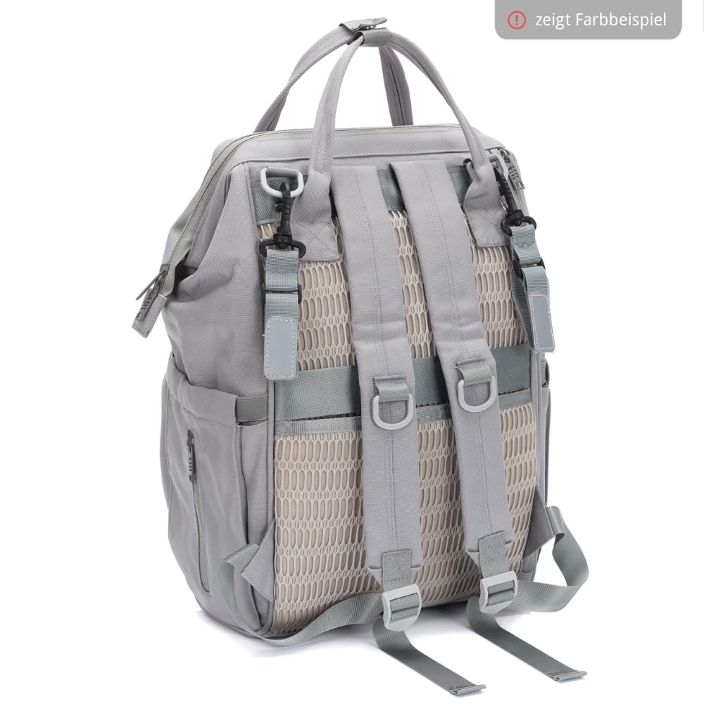 Fillikid Barcelona – Wickelrucksack mit variablem Stauraum, mehreren Innen- und Außenfächern, gepolsterten Schultergurten, modernes Design