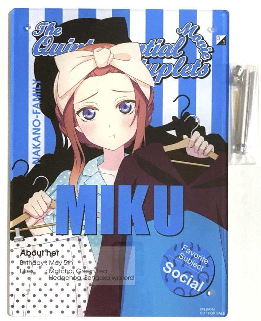 Amazon.co.jp: 訳あり五等分の花嫁 UGC アパレル アクリルボード 三玖