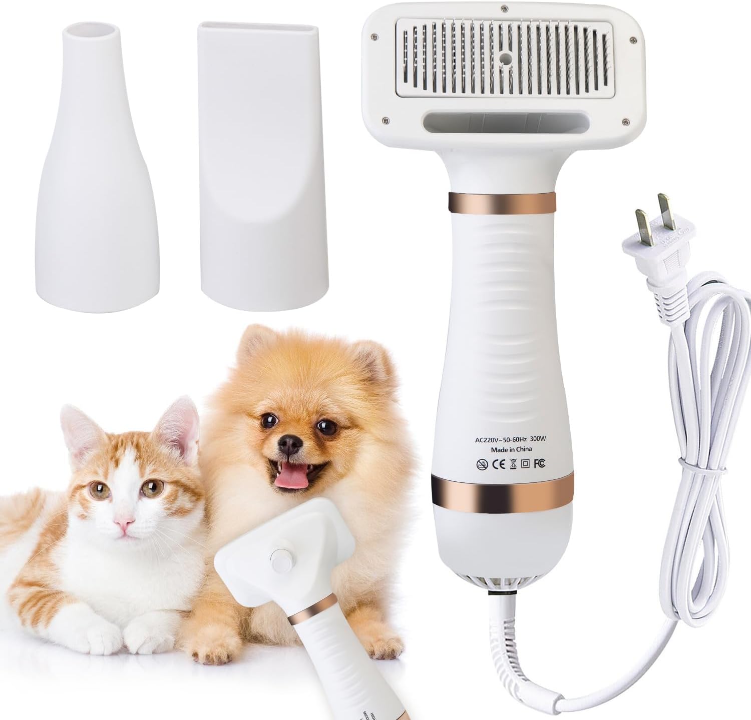 OYANIA Secador de Pelo para Mascotas,Peine del Secador de Pelo para ...