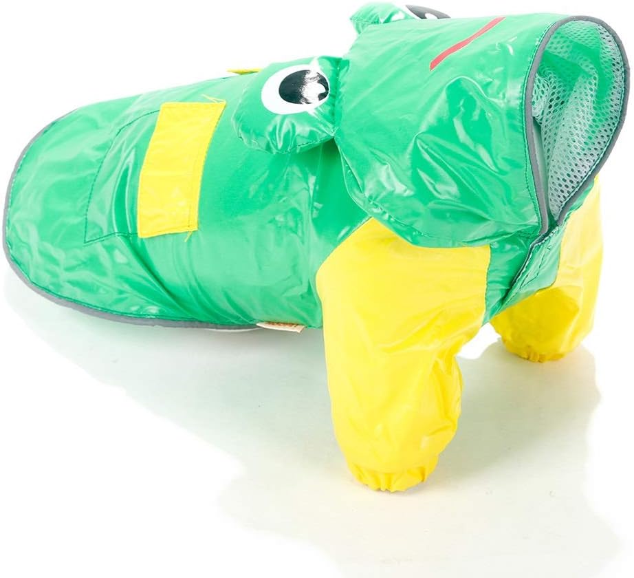 Dog Raincoat Poncho Light Waterproof Teddy Plastic Poncho for Pets for Small and Medium-Sized Dogs 100% Waterproof (Size : M)