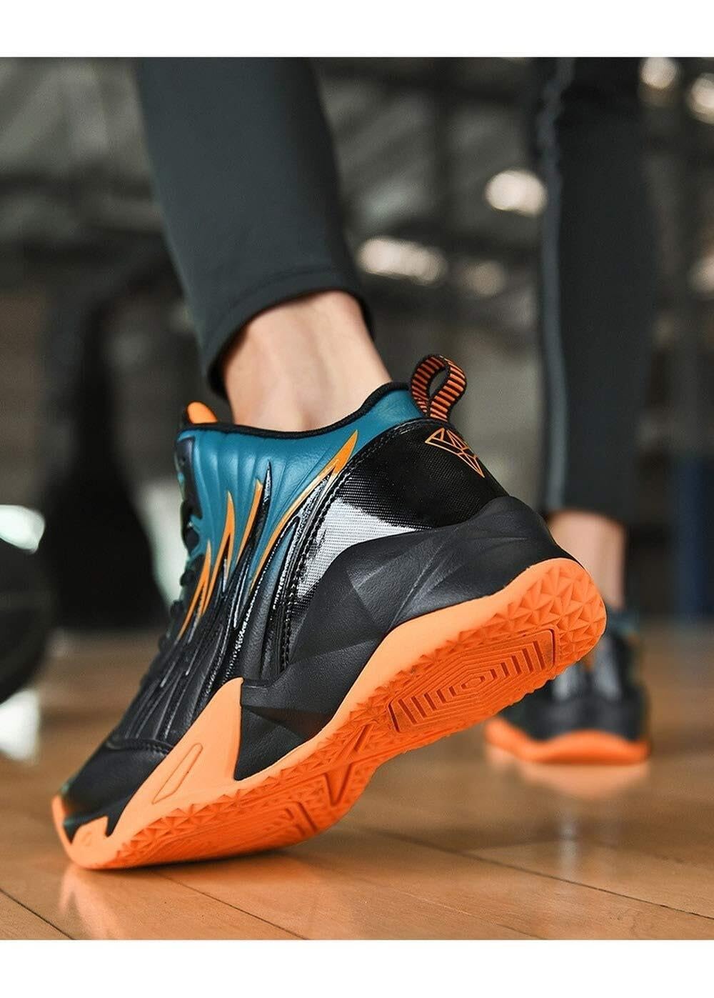 Zapatillas de Baloncesto Altas for Hombre con Suela Goma, Antideslizantes, Resistentes al Desgaste y Moda Zapatos para Caminar