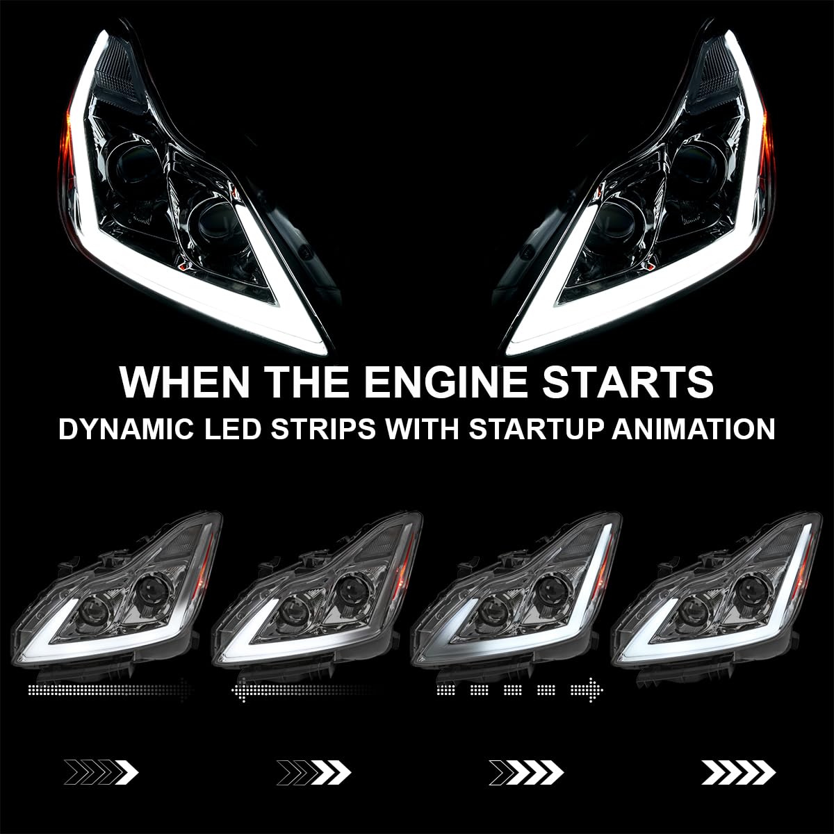 Amazon.com: SPEC-D TUNING Chrome Projector Headlights w/LED
