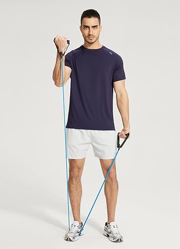 Miniatura 6 de BALEAF Camisetas de correr para hombre, manga corta, secado rápido, protección solar, UPF 50+, absorben la humedad