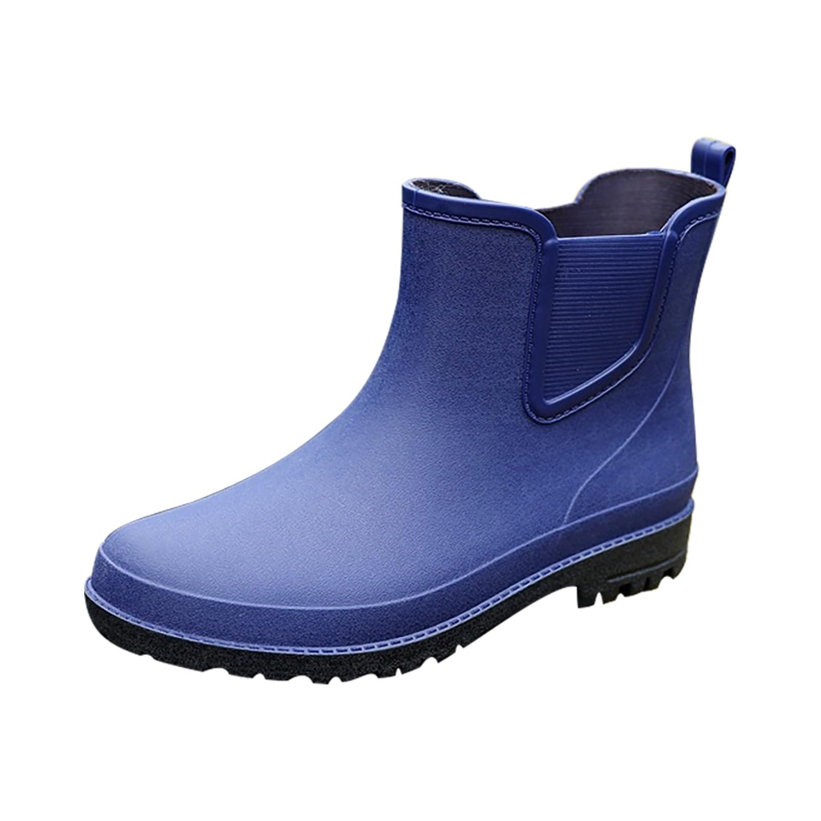 Botas de goma cortas para hombre, botas de lluvia impermeables, botines de goma, antideslizantes, zapatos de lluvia, botas de jardín, botas de lluvia, botas de goma, botas de goma