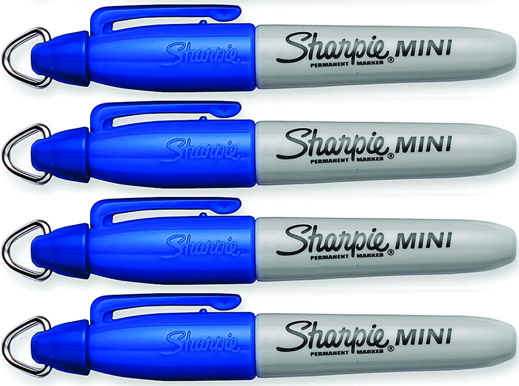Mini Permanent Markers With Golf Keychain Clips, Fine