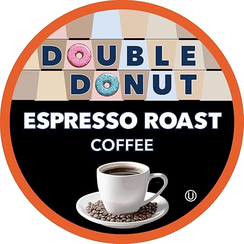 Miniatura 70 de Double Donut Coffee Paquete variado – Cápsulas de café reciclables con sabor a una sola porción, 24 unidades para cafeteras Keurig K-Cup