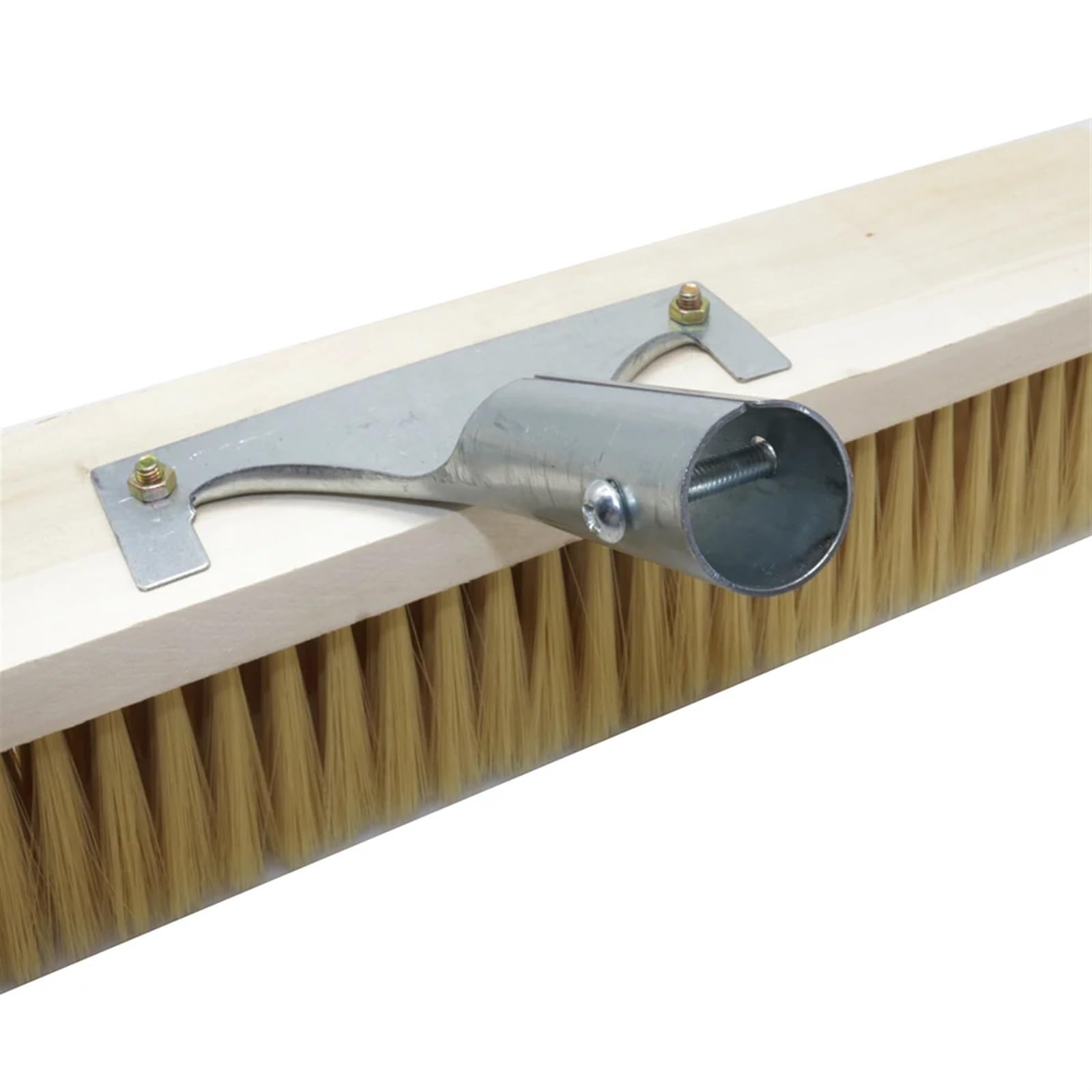 Besen mit Stiel Draußen Borsten Autowaschbürste Nachahmung Montierbar Plus Griff Reinigungsbürste Panel für Fliesen, Fugen, Bad, Terrasse, Garage(Wooden 25cm)
