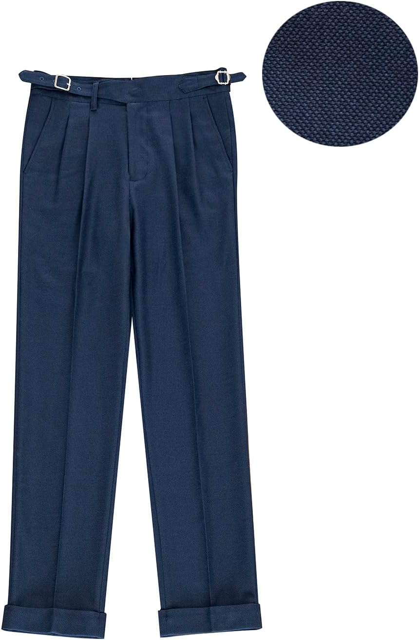 Men's Classic Gurkha Naples Italian Old Money Style Pants Dress Pants - Image 7