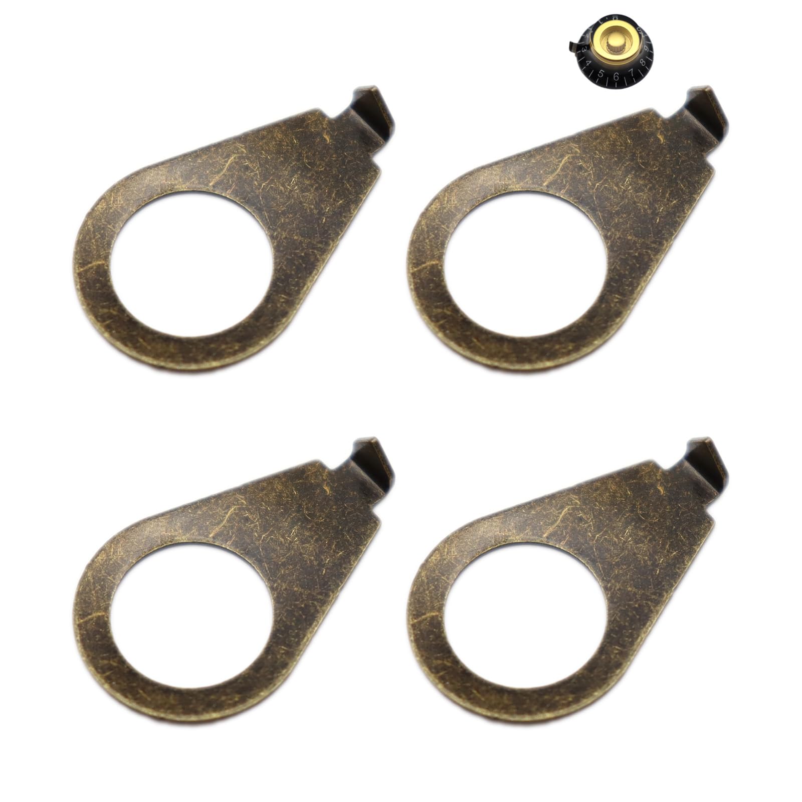 Stylish 4pcs 3/8" LP Guitar Knobs Pointers, Tone Position Indicators for for Les Paul Series