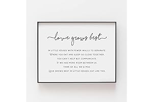 Love Grows Best in Little Houses - Farmhouse Wall Art Print