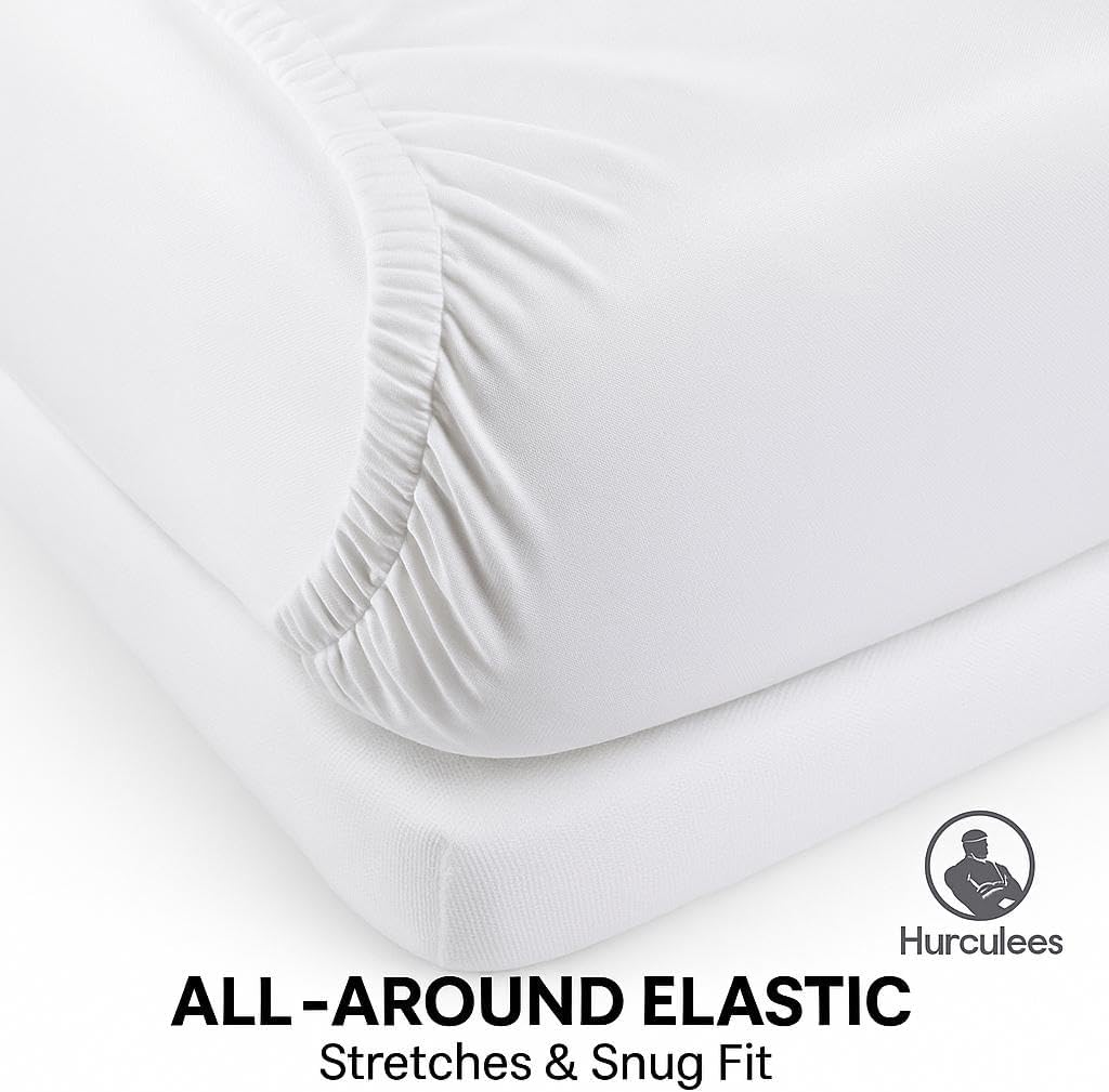 Medical Fitted Sheets Set of 2 – Breathable, Durable & Soft Hospital Bed Fitted Sheets, Easy-to-Clean Patient Sheets for Healthcare Use, Size: 84" x 36"