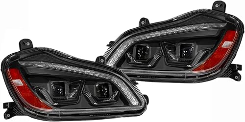 Par de faros delanteros de rendimiento para Kenworth T680 2013-2021 LED DRL izquierdo del conductor y lado derecho del pasajero
