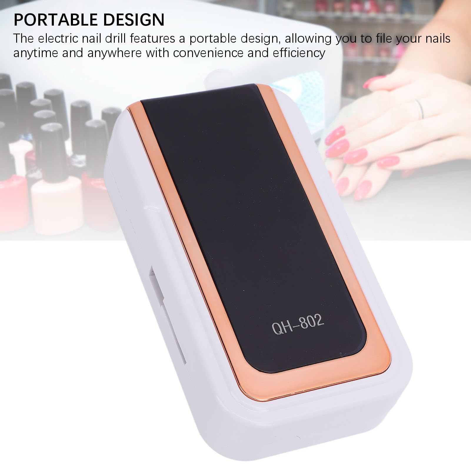 Trapano Elettrico per Unghie Professionale Ricaricabile Portatile Lima per Unghie Kit per Manicure e Pedicure per Strumenti per Unghie in Gel Acrilico con Velocità 45000 Giri/min