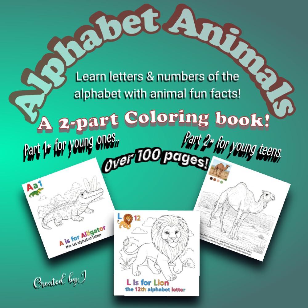 Animal Color Quest: Color My Alphabet Animals: Coloring book - with fun facts