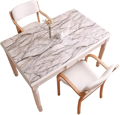 Amazon テーブルクロス Pvcソフトガラステーブルクロス 大理石のテクスチャテーブルマット 長方形の防水と防油のテーブルクロス サイズ さいず 80 140cm テーブルクロス オンライン通販