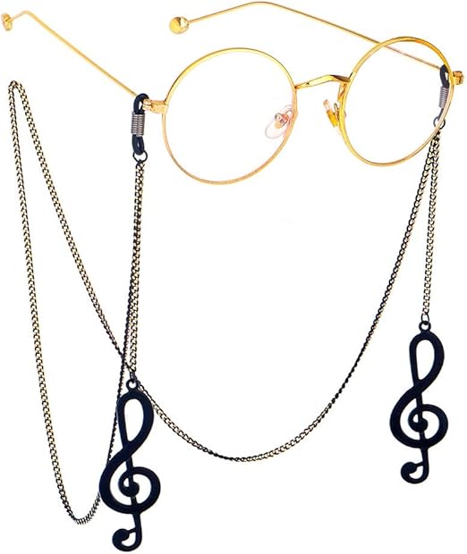 Amazon Co Jp 眼鏡 ストラップ ネックレス チェーン メガネは ネックのシンプルな黒アクセサリーメガネチェーン大型ノートペンダントチェーン をぶら下げチェーン ファッショングラスアクセサリー 色 Black 服 ファッション小物