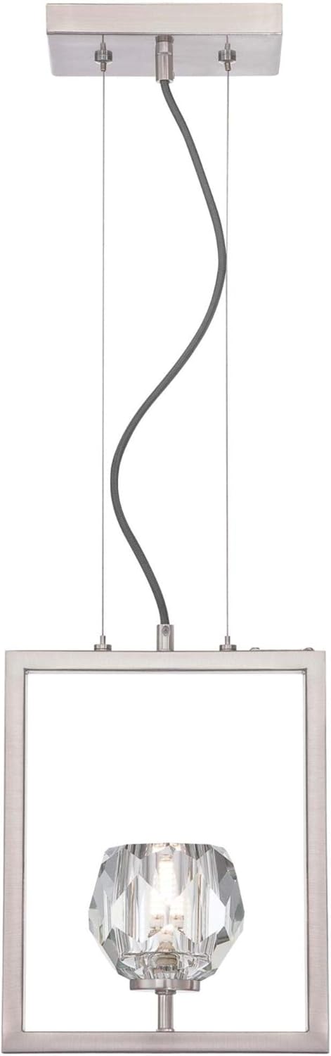 Amаzоn Crаzу 🔥 Dеаlѕ Westinghouse Lighting 6367600, Brushed Nickel Finish with Crystal Glass Zoa One-Light LED Indoor Pendant, one Size