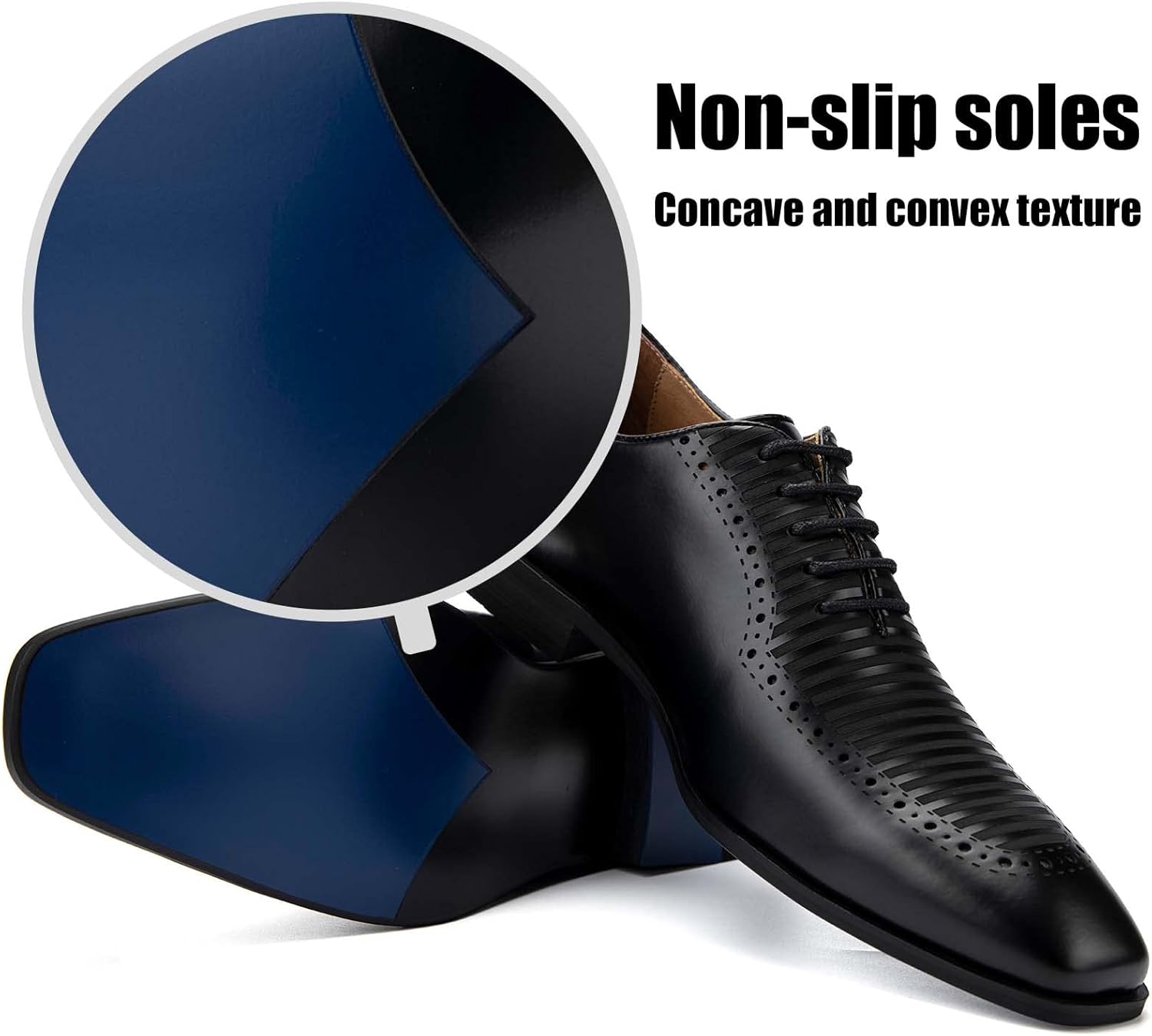 JITAI Mens Oxford Shoes Mens Casual Dress Shoes Lace Up Fashion Shoes Formal - Image 4