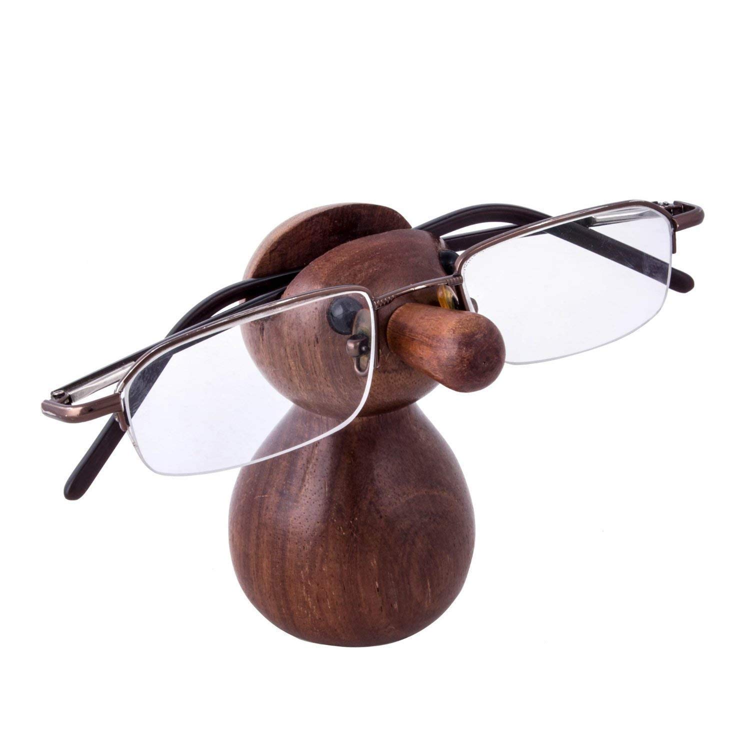 Handmade Doll Shaped Spectacle Specs/Eyeglass Glass Holder/Stand ( brown , 4 inch )