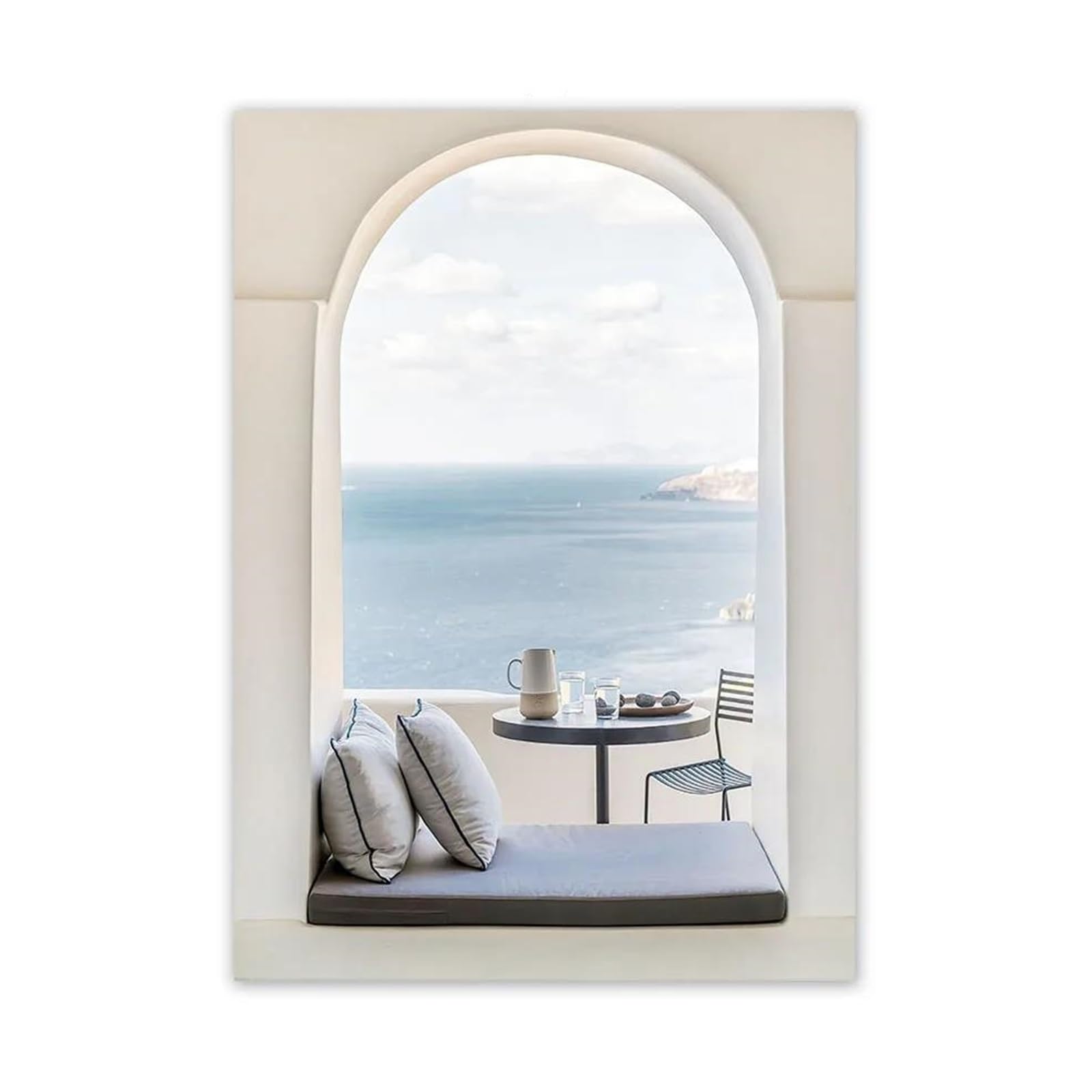 Byambd B Yambd Aesthetic Pictures Lue Ocean Lighthouse Windmill Ike Grass Posters Print Minimalist Canvas Painting Wall Art For Living Room Modern Home Decor(,30X40cm)