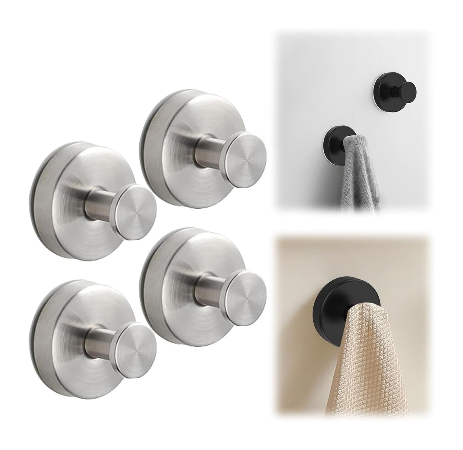 Opeximatun Silver No-Drill Suction Hooks