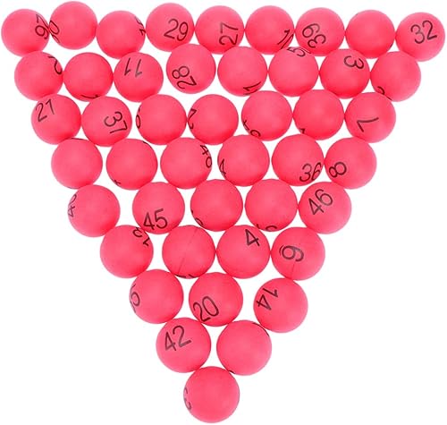 100 unidades de bolas de tenis de mesa de plástico de 1.6 in, bolas de bingo numeradas, bolas de pong de colores, 1-100 suministros de fiesta de