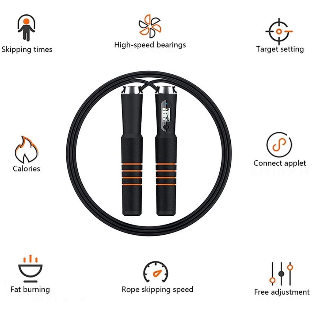 Gang Pro Skipping Speed ​ Rope Fitness Boxeo Jump Gym, para el entrenamiento de boxeo, pérdida de peso, entrenamiento inteligente de esquí, contador electrónico