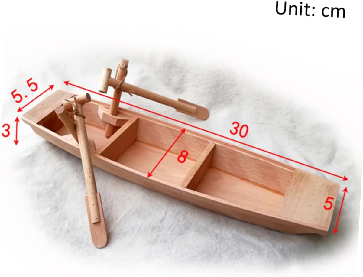 Angoily Wooden Mini Boat Model for Home and Office Decoration Small Fishing Boat Decor for Beach Themed Decor for Nautical Enthusiasts