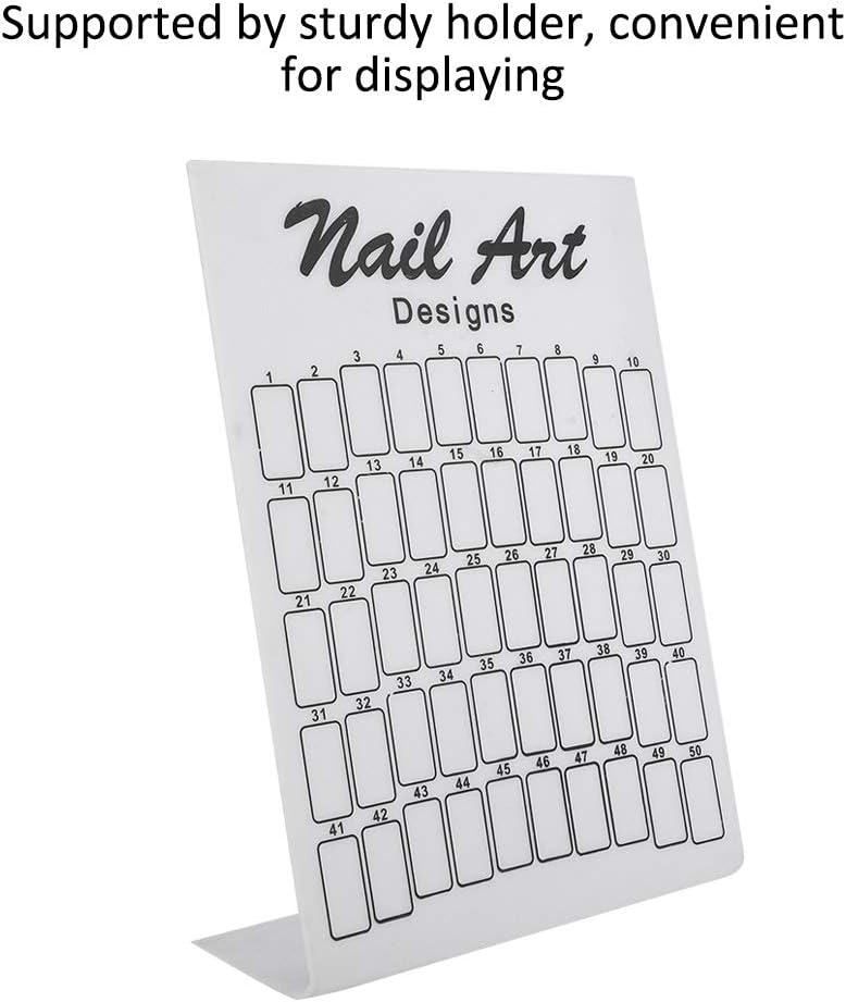 Nail Art Display, Nail Gel Color Chart, Nail Art Shelf, White, 150 Pieces, Rectangular, Adult, Flat Material, Custom Style, Letter Print, Indoor Use