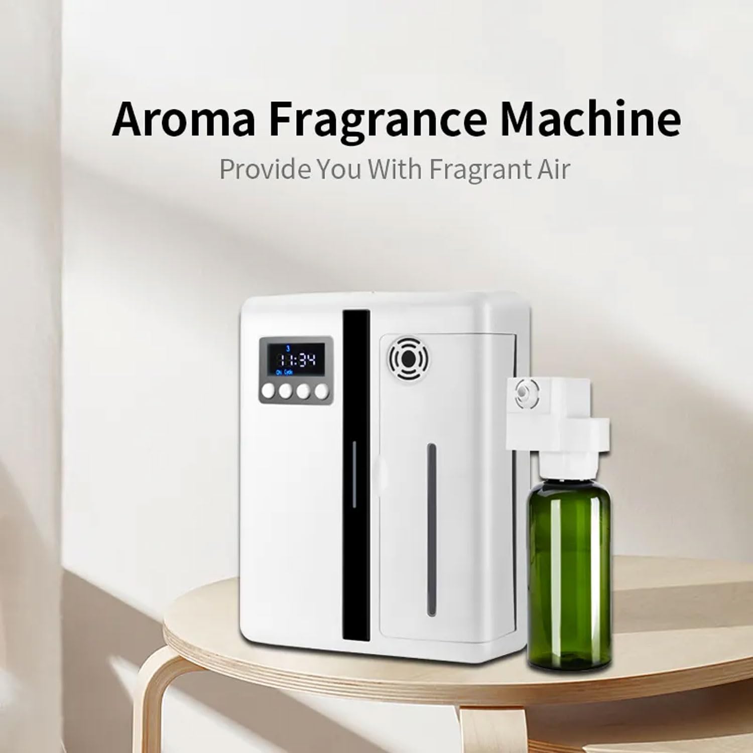 Kommerzieller 160-ml-Aromadiffusor, abnehmbare Duftluftmaschine mit Stummschaltung, kann 300 m³ abdecken, Öldiffusor mit Knopf-/Bluetooth-Steuerung, mit Zeitfunktion für Hotel, Büro, Lobby